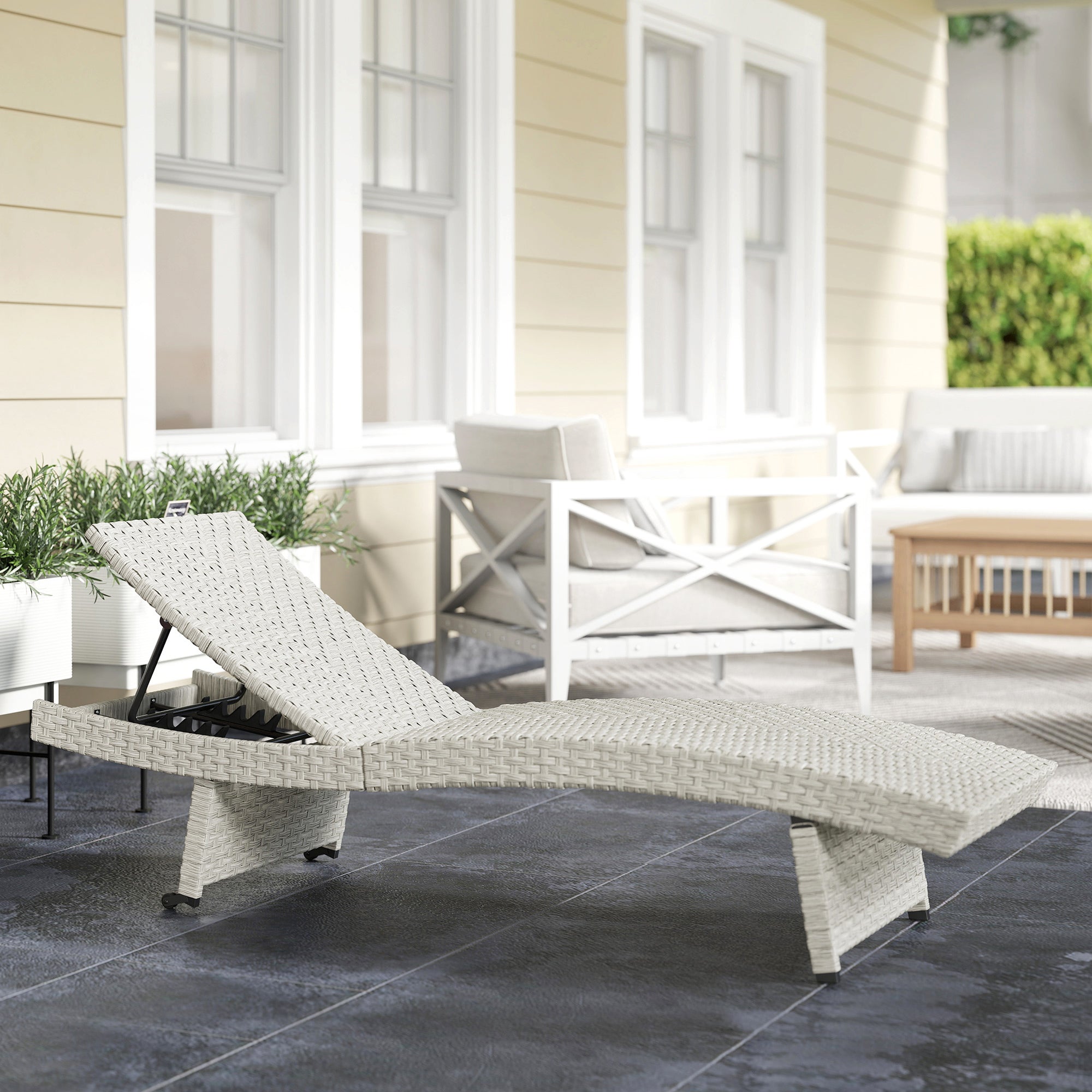 Rattan Sun Lounger