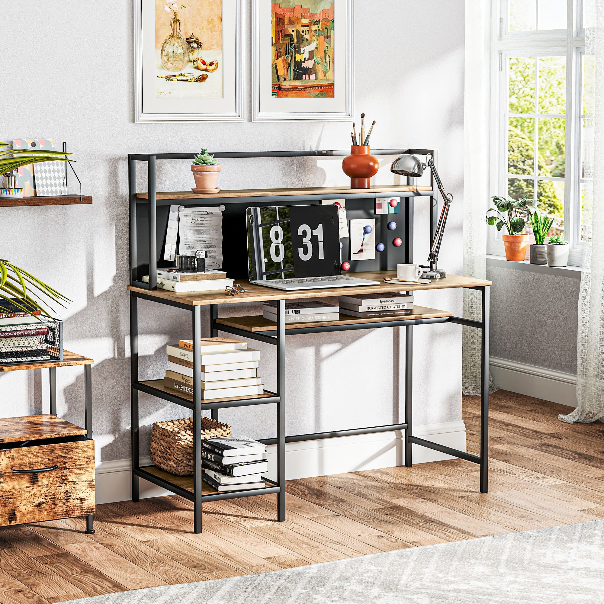 Desk With Shelves
