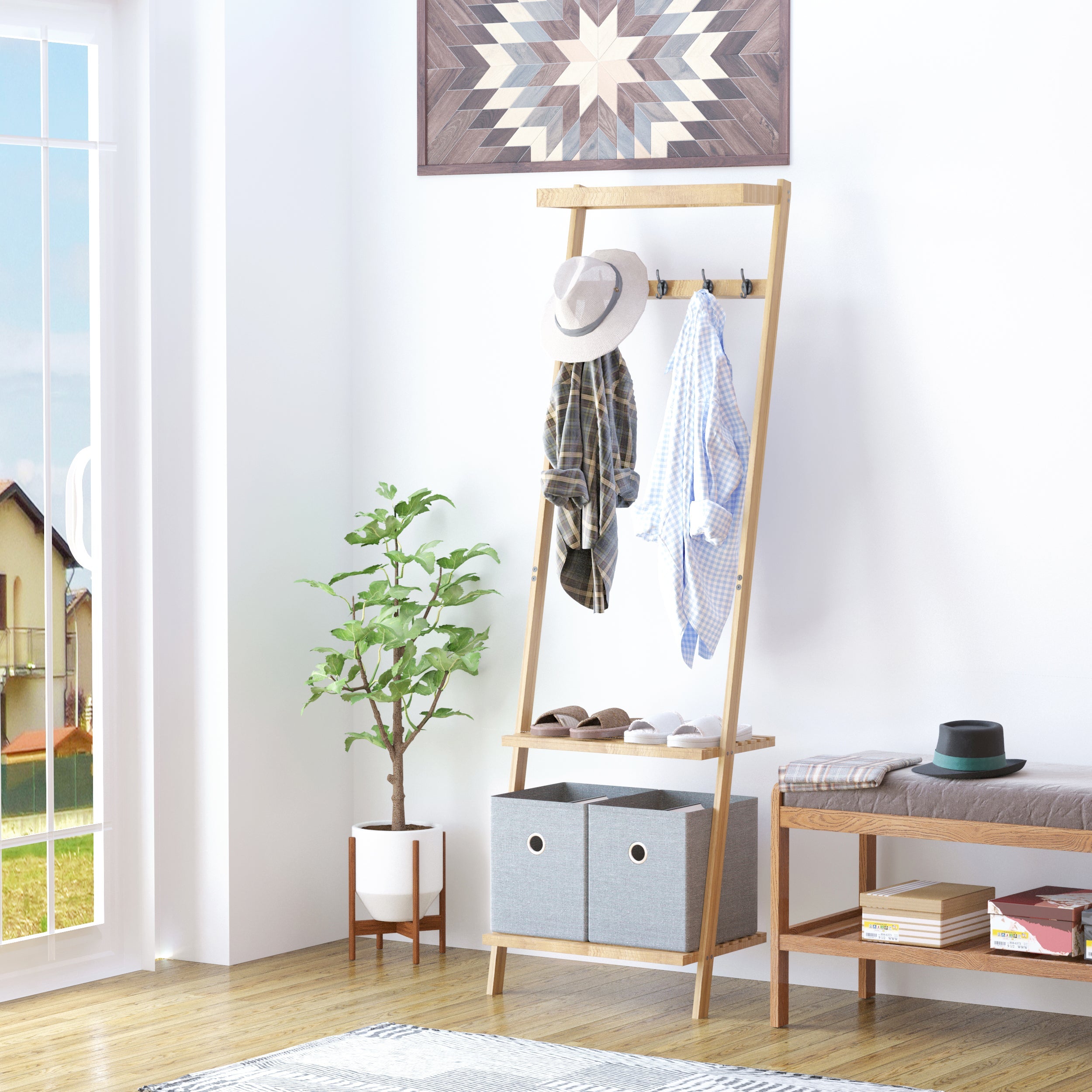 Clothes And Shoes Rack