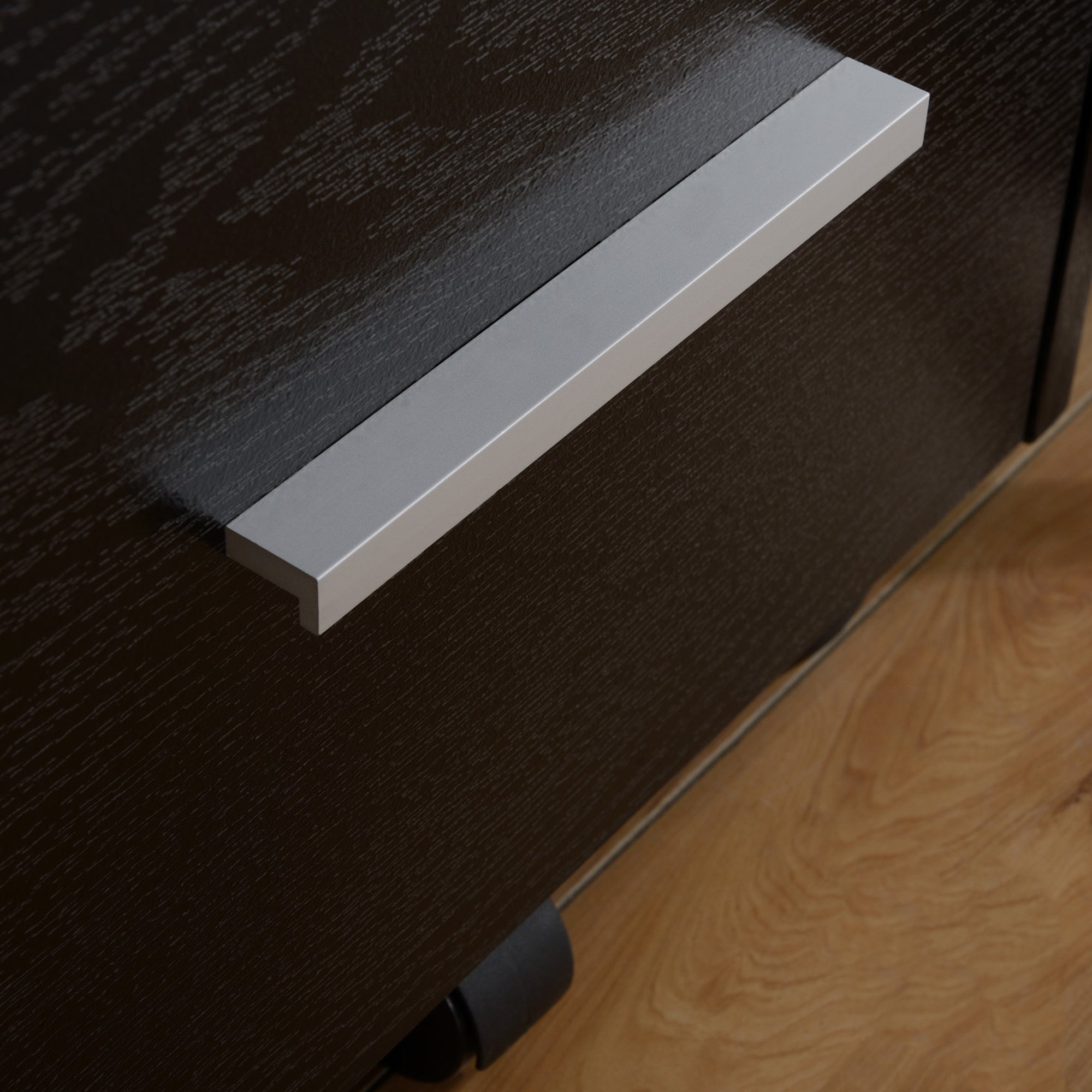 HOMCOM 3 Drawer File Cabinet with Lock and Edged Top, Lockable Filing Cabinet on Wheels with Hanging Bars for Letter and A4 Size, Black