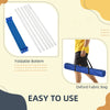 PawHut Adjustable Dog Agility Training Obstacle Set with Weaves Poles and Storage Bag for Pet Dogs Outdoor Games Exercise Blue and White
