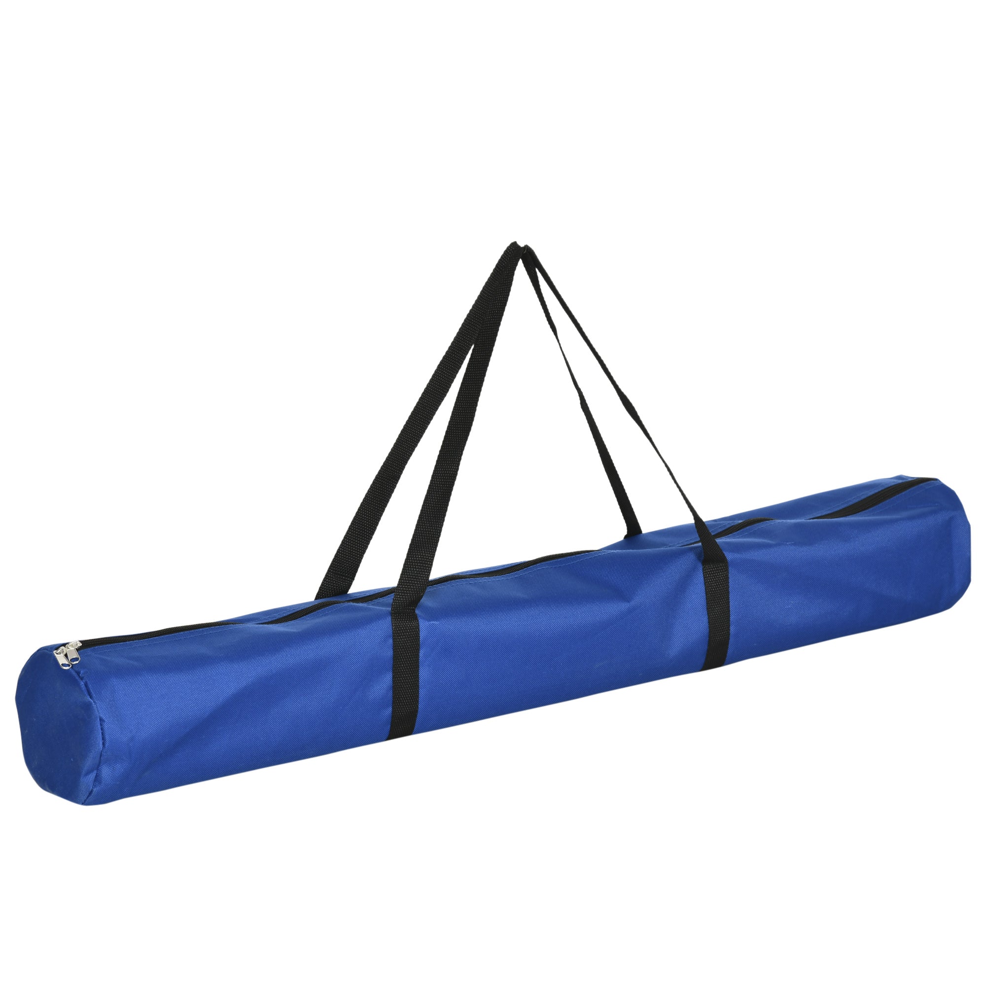 PawHut Adjustable Dog Agility Training Obstacle Set with Weaves Poles and Storage Bag for Pet Dogs Outdoor Games Exercise Blue and White
