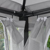 Outsunny 3 Person Outdoor Patio Daybed, 3 in 1 Canopy Gazebo Swing Chair Garden Hammock with Sun Shade, Mesh Mosquito and Net, Grey