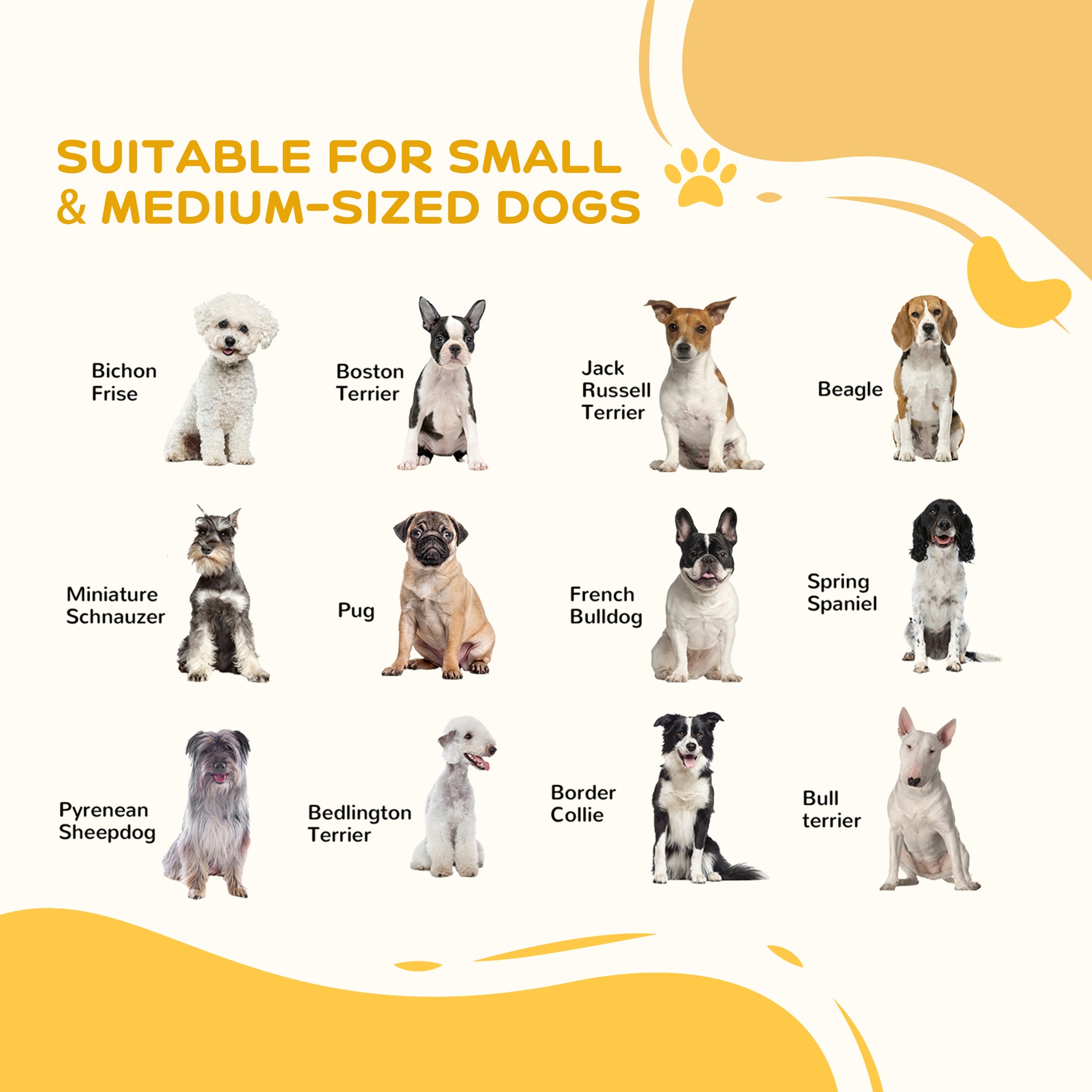 PawHut Freestanding Pet Gate, 8 Panels Dog Playpen, Foldable Dog Barrier with 2 Pcs Support Feet, for House, Doorway, Stairs, Small and Medium Dogs - White