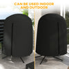 Outsunny Hanging Egg Chair Cover, Outdoor Single Swing Chair Cover, Waterproof Anti-dust Furniture Protector with Zipper, 420D Oxford Fabric for Φ50.4" x 74.8" H Stand, Black