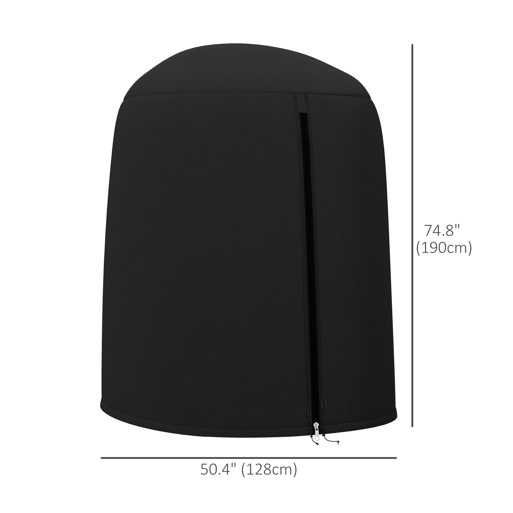 Outsunny Hanging Egg Chair Cover, Outdoor Single Swing Chair Cover, Waterproof Anti-dust Furniture Protector with Zipper, 420D Oxford Fabric for Φ50.4