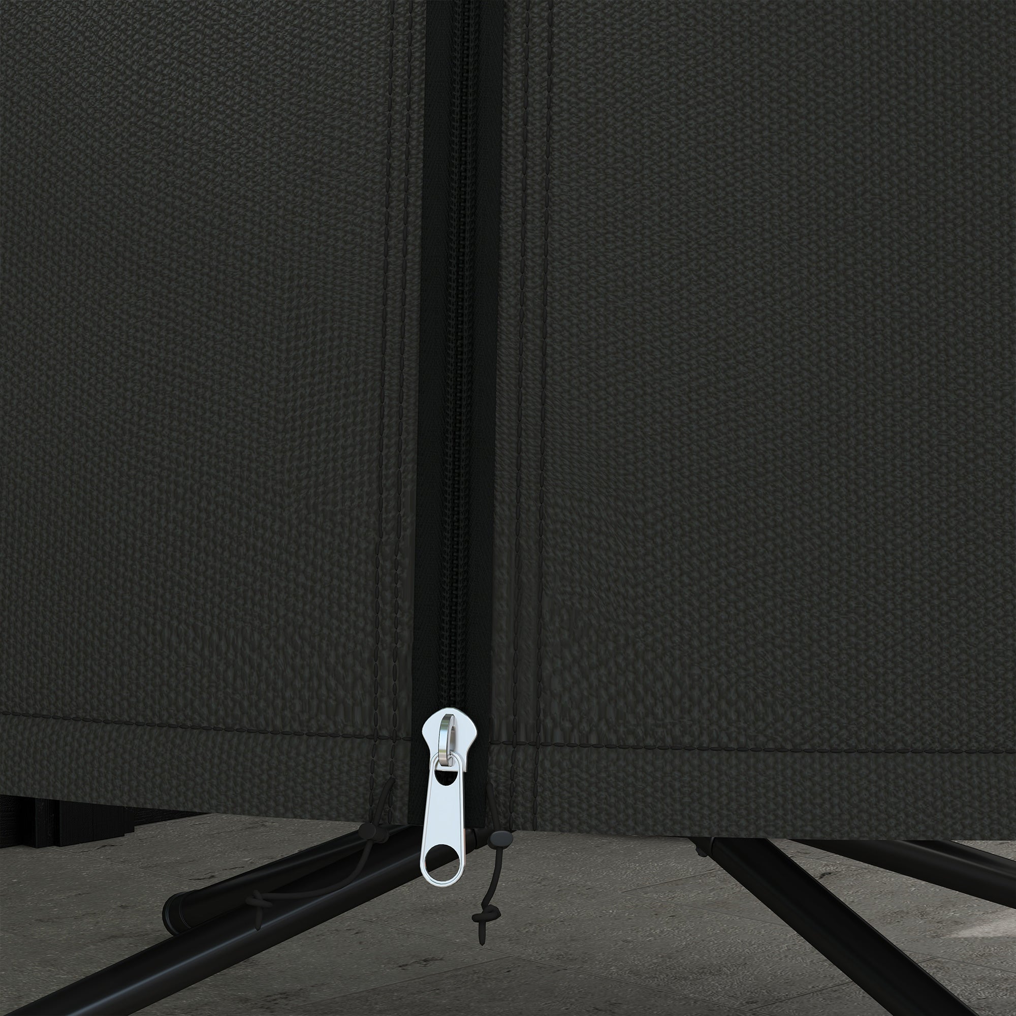 Outsunny Hanging Egg Chair Cover, Outdoor Single Swing Chair Cover, Waterproof Anti-dust Furniture Protector with Zipper, 420D Oxford Fabric for Φ50.4" x 74.8" H Stand, Black