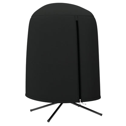 Outsunny Hanging Egg Chair Cover, Outdoor Single Swing Chair Cover, Waterproof Anti-dust Furniture Protector with Zipper, 420D Oxford Fabric for Φ50.4" x 74.8" H Stand, Black