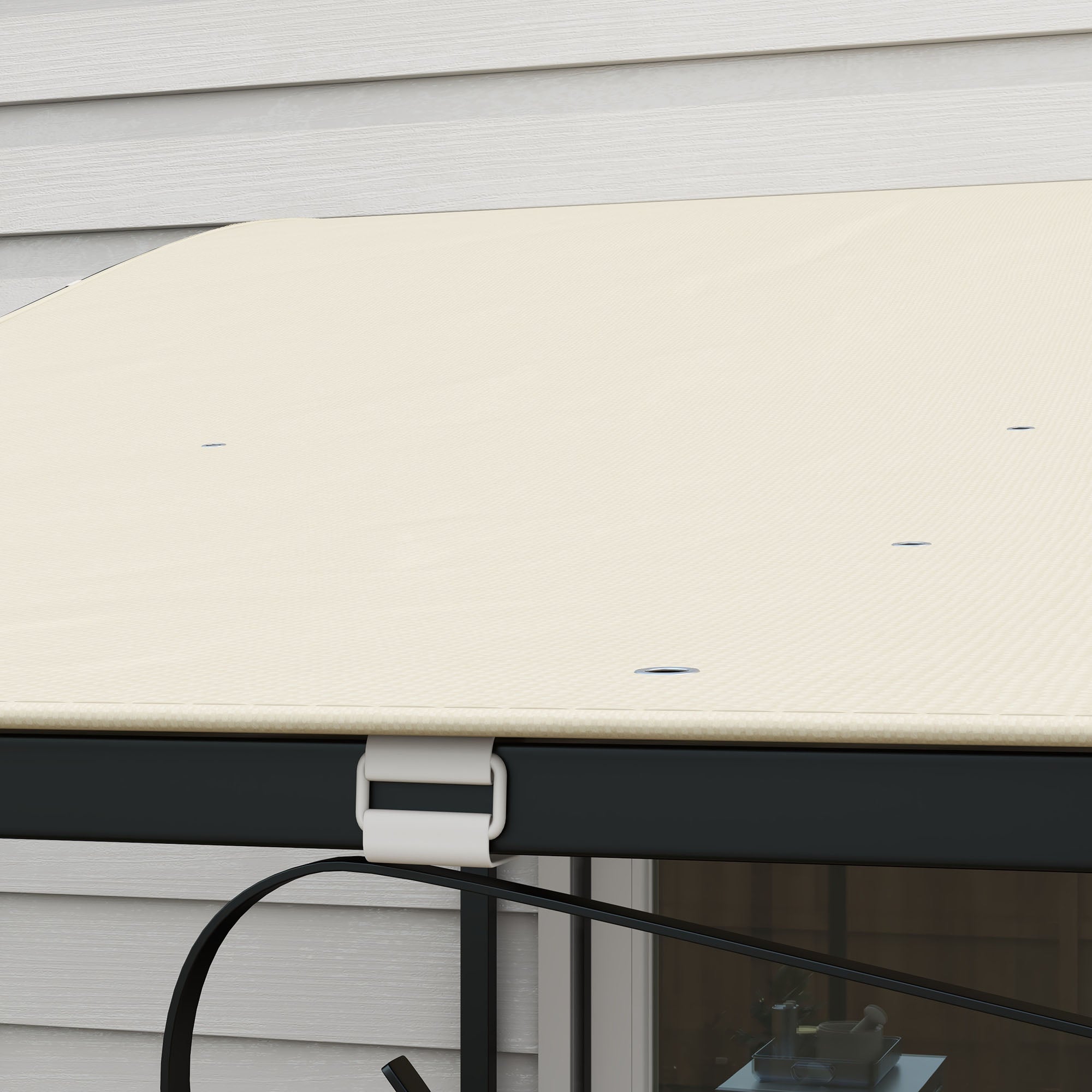 Outsunny 3.8 x 3.8 ft Pergola Canopy Replacement, Pergola Shade Canopy with Drainage Holes, Easy to Install, for 10' x 10' Pergola (Outsunny 84C-038 Series), Beige