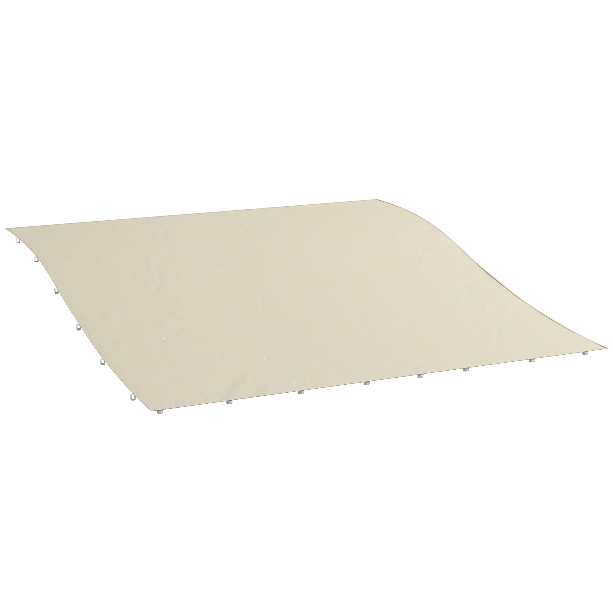 Outsunny 3.8 x 3.8 ft Pergola Canopy Replacement, Pergola Shade Canopy with Drainage Holes, Easy to Install, for 10' x 10' Pergola (Outsunny 84C-038 Series), Beige