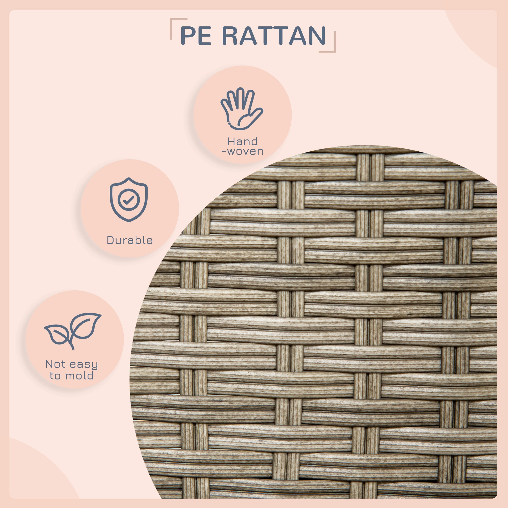 PawHut Wicker Dog House Outdoor with Canopy, Fancy Dog Bed Rattan Outside Dog Shelter with Water-Resistant Soft Cushion, Small Dog House for Medium Dogs