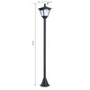 Outsunny Single Solar Lamp Post Garden Solar-Powered LED Streetlight Style Outdoor Light Waterproof 5-6 Hours with Base for Lawn Pathway Walkway 47"H