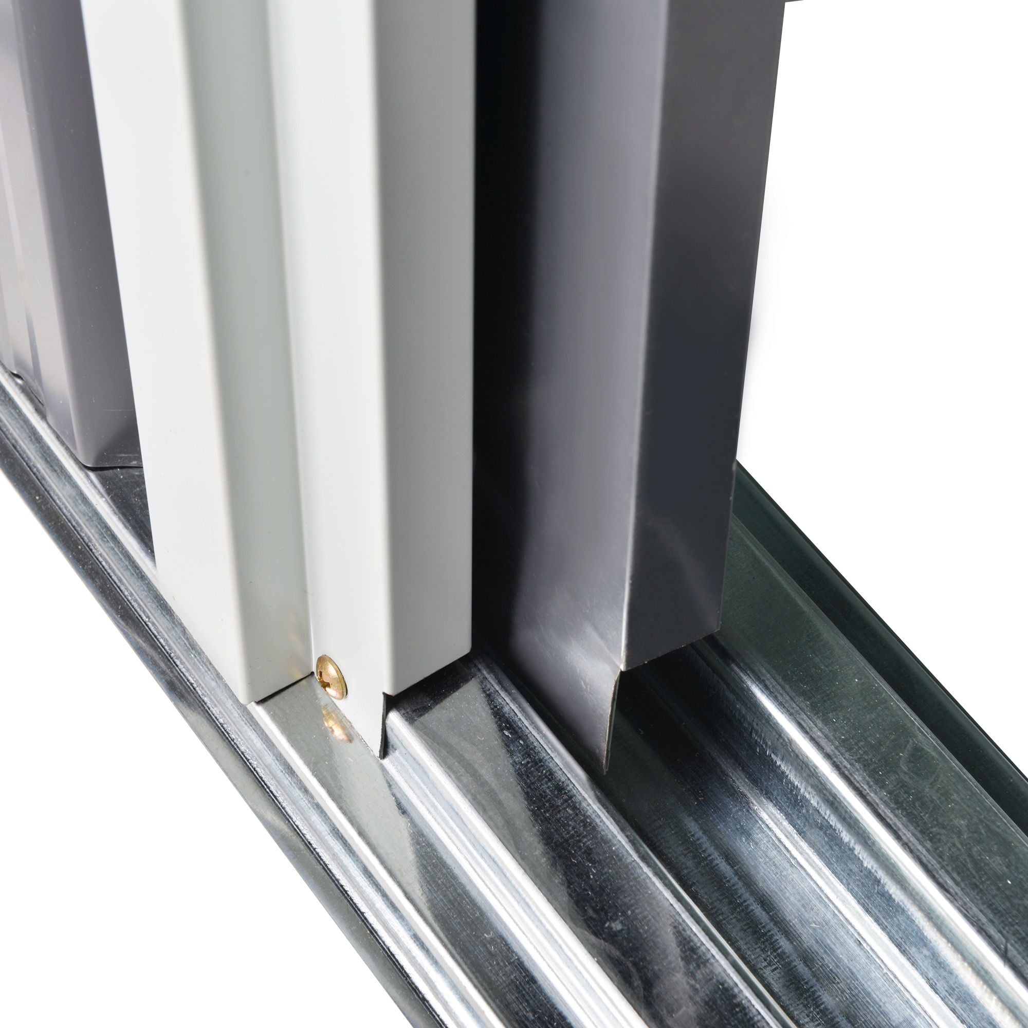 Outsunny 5 x 3 FT Outdoor Storage Shed with Sliding Door and Sloped Roof, Steel Frame Garden Shed Tool Equipment, Black