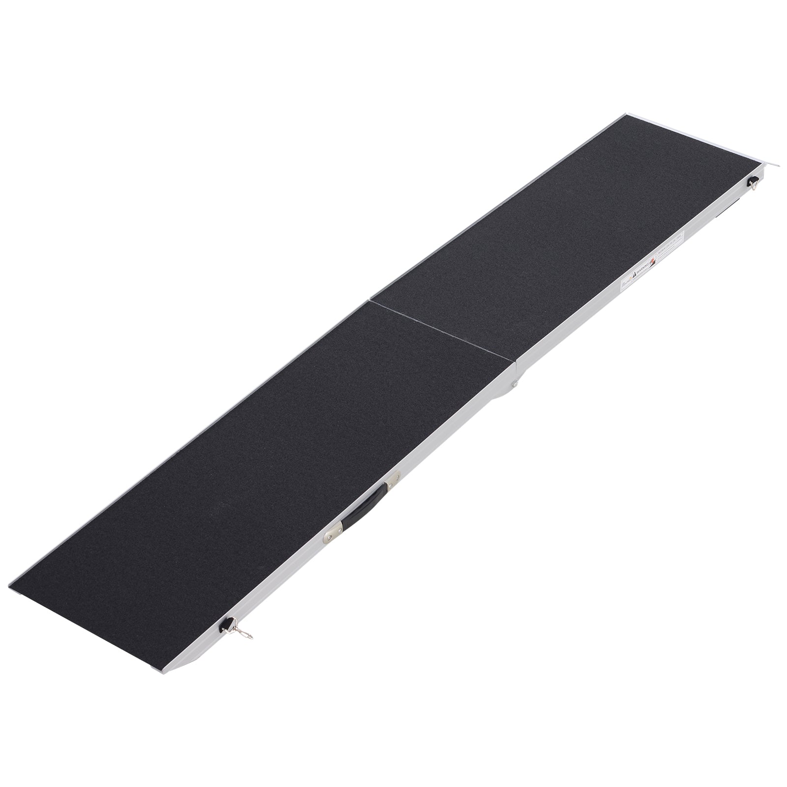 PawHut 84 Inch Bi-fold Pet Ramp Dog Ladder Portable Lightweight Aluminum Alloy, Black