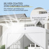 Outsunny 10'x10' Outdoor Pop Up Party Tent Gazebo Canopy with Carrying Bag (White)