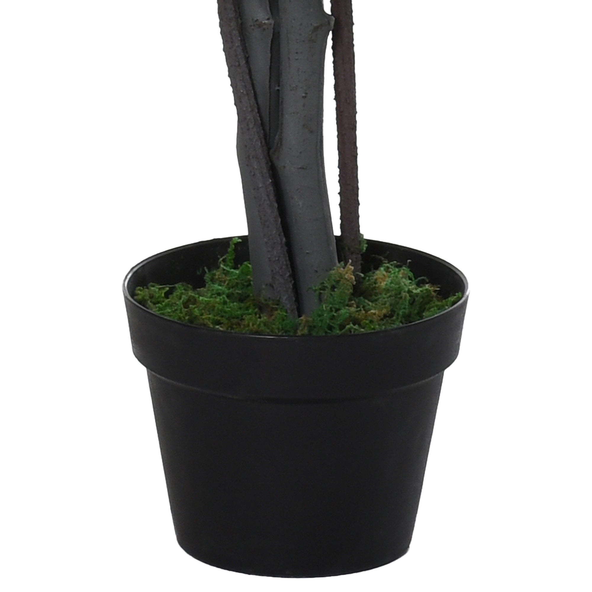 Outsunny 4.75FT Artificial Ficus Tree, Fake Tree with Leaves, Faux Plant in Nursery Pot for Indoor and Outdoor Decoration