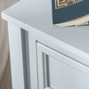 HOMCOM Nightstand, Accent End Table, Side Table with Drawer and Storage Shelf for Bedroom, Grey
