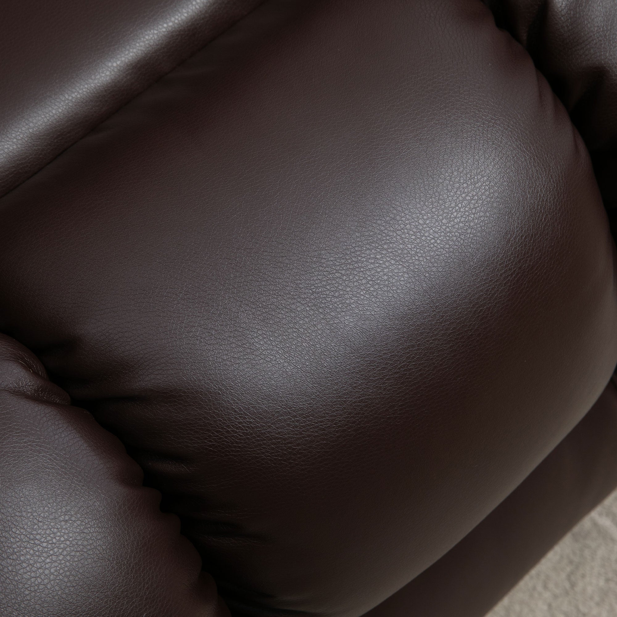 HOMCOM Electric Power Lift Chair, PU Leather Recliner Sofa with Footrest, Remote Control and Cup Holders, Brown