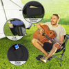 Outsunny Hammock Camping Chair Set of 2, Adjustable Back Folding Swinging Hammock Chair Rocker with Cup Holder, Headrest, Removable Footrest, Padded Seat for Travel Sports, Black