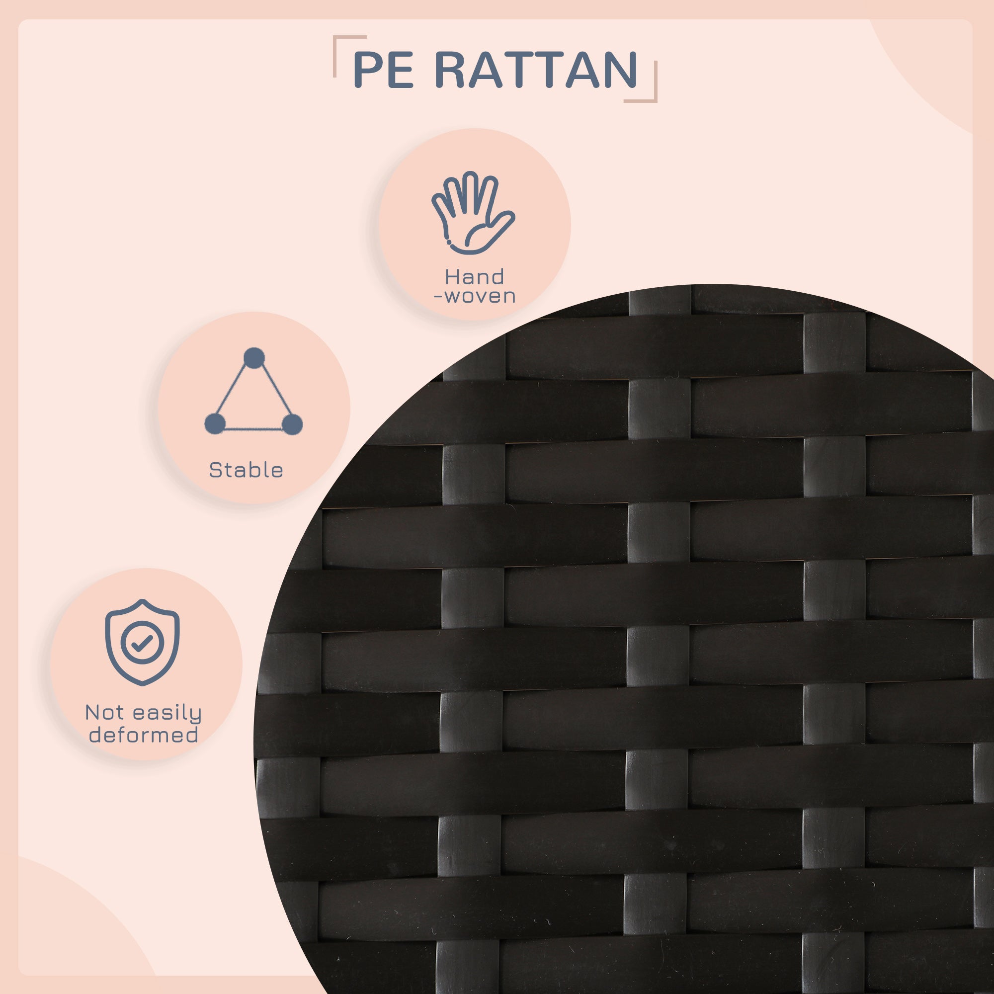 PawHut Wicker Dog Shelter with Wheels, Portable Outdoor Animal Shelter for Small and Medium Sized Dogs, Dark Brown