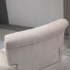 HOMCOM Modern Accent Chair, Upholstered Velvet Fabric Armchair with Rolled Armrest, Wingback Chair with Rubber Wood Legs and Thick Padding for Living Room, Grey