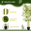 Outsunny 4FT Artificial Bamboo Tree, Faux Greenery Plant, Decorative Tree in Nursery Pot for Indoor Outdoor Décor