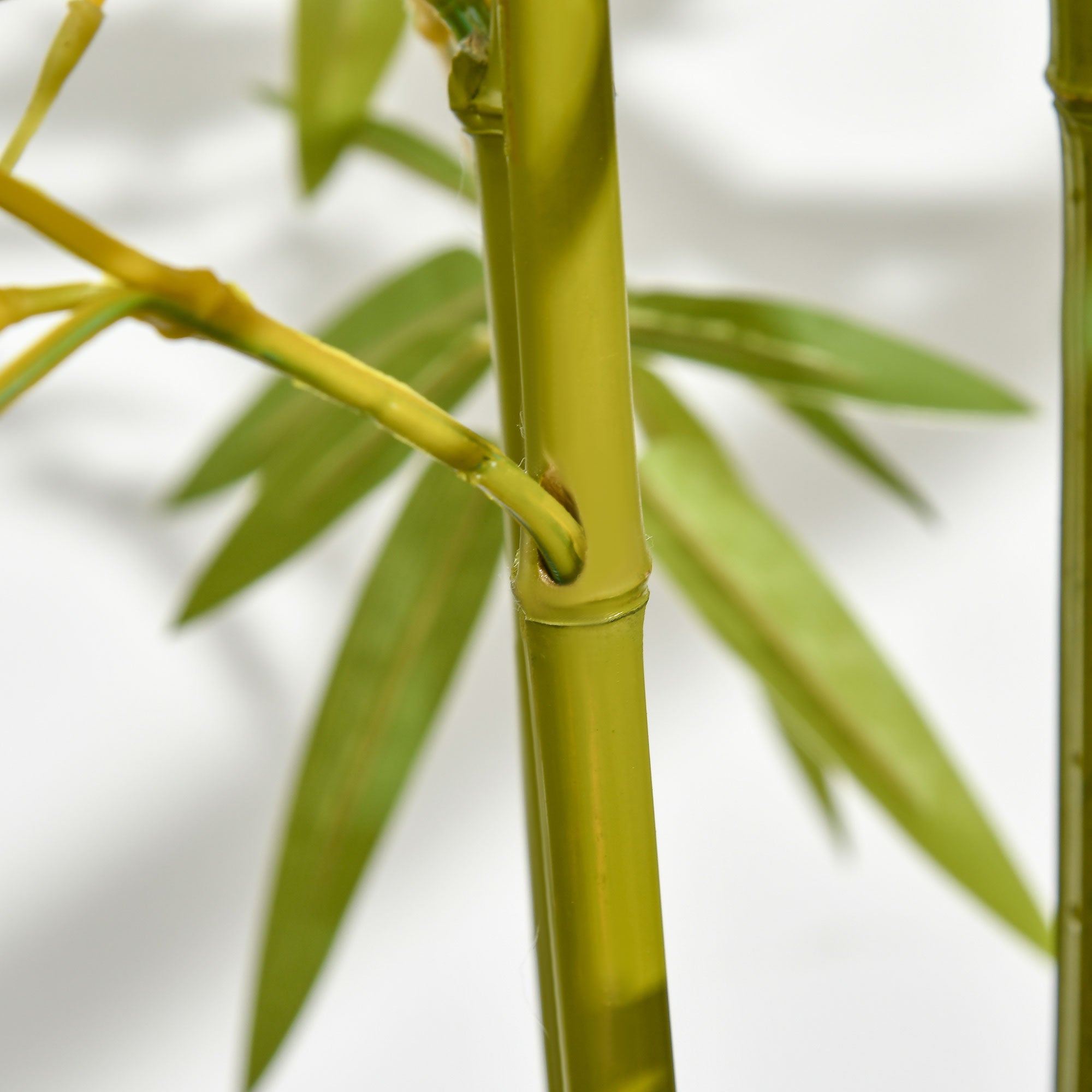Outsunny 4FT Artificial Bamboo Tree, Faux Greenery Plant, Decorative Tree in Nursery Pot for Indoor Outdoor Décor