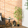 Outsunny 4FT Artificial Bamboo Tree, Faux Greenery Plant, Decorative Tree in Nursery Pot for Indoor Outdoor Décor