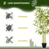 Outsunny 4FT Artificial Bamboo Tree, Faux Greenery Plant, Decorative Tree in Nursery Pot for Indoor Outdoor Décor