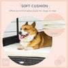 PawHut Elevated Rattan Dog House Outdoor with Canopy, Wicker Dog Bed with Water-Resistant Cushion, for Small and Medium Dogs Cream White