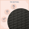 PawHut Elevated Rattan Dog House Outdoor with Canopy, Wicker Dog Bed with Water-Resistant Cushion, for Small and Medium Dogs Cream White