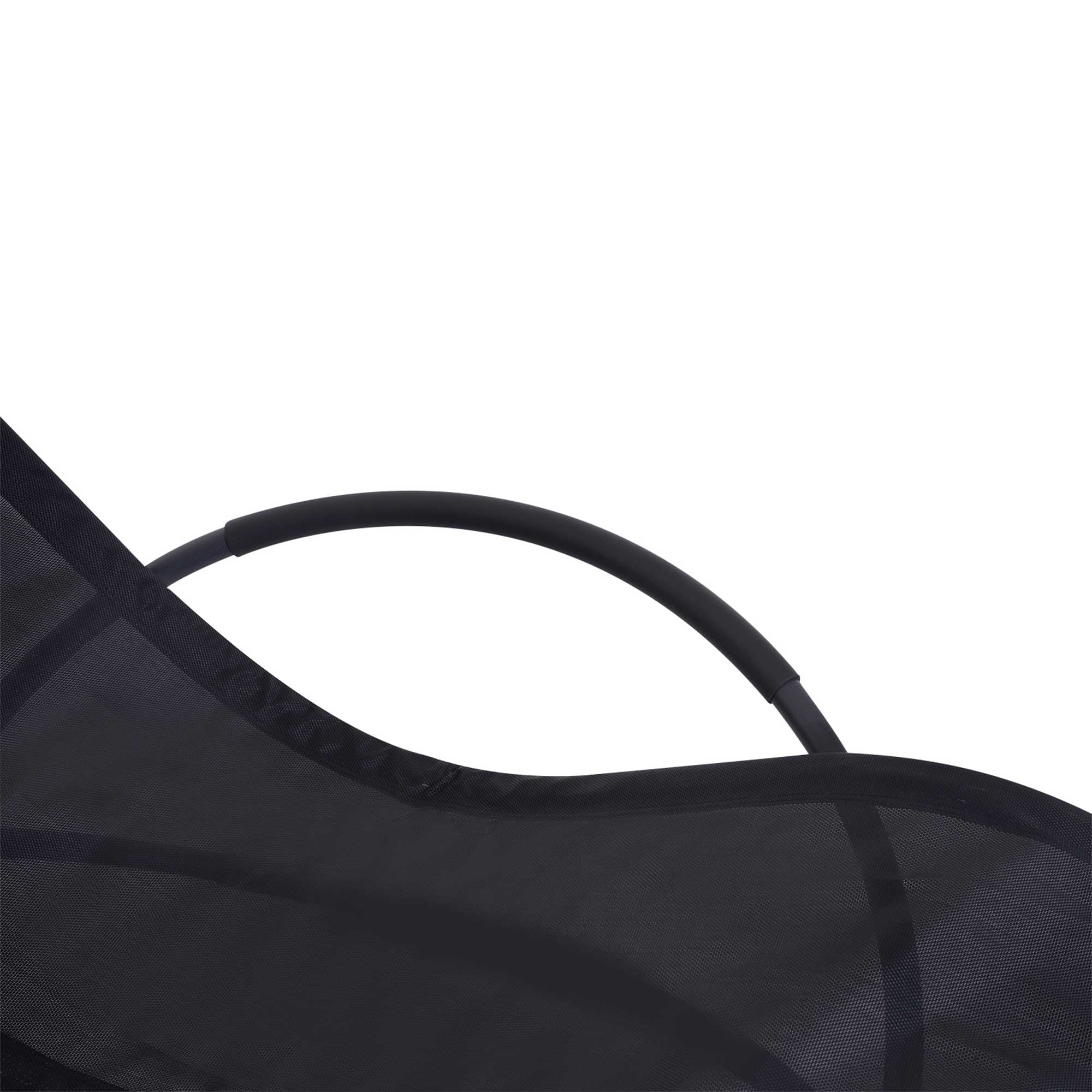 Outsunny Orbital Foldable Zero Gravity Lounger Seat Outdoor Patio Chaise Lounge Garden Rocking Chair w/ Pillow Black