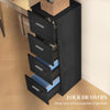 HOMCOM File Cabinet with 4 Drawers for Home Office, Vertical Filing Cabinet with Lock, Adjustable Hanging Bar for A4 and Letter Size, Black