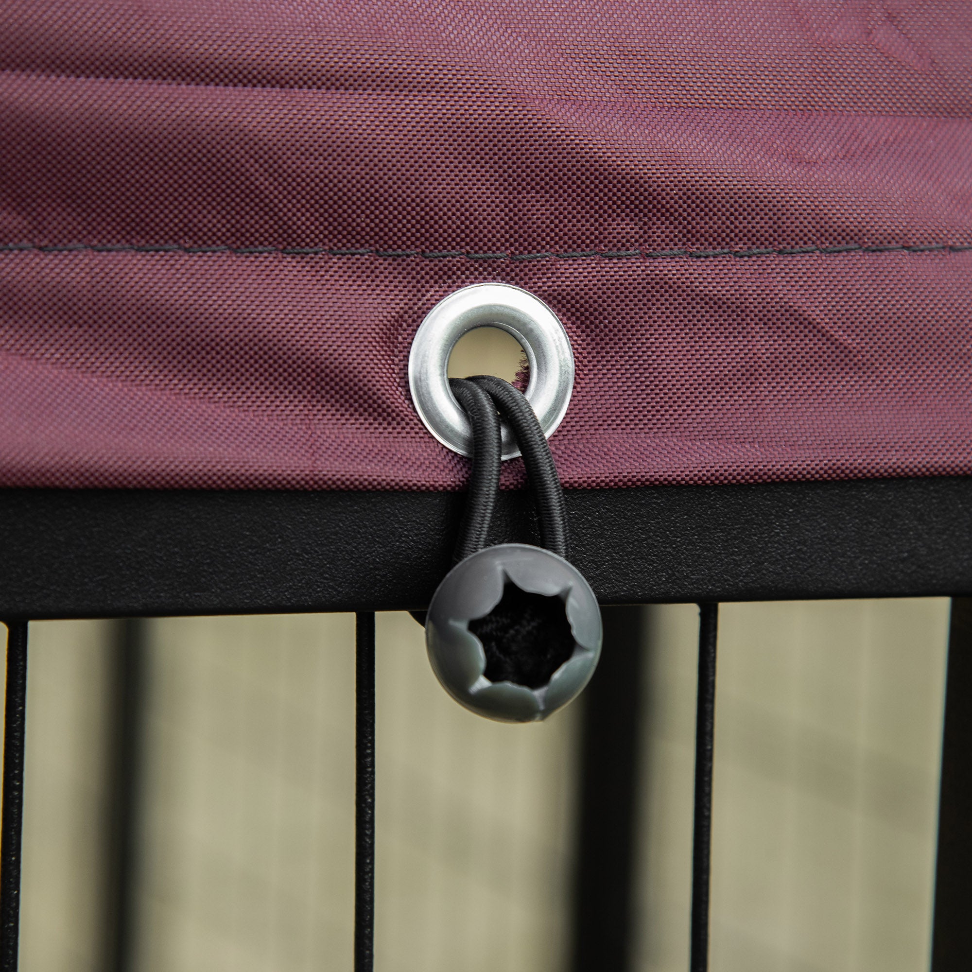 PawHut Outdoor Dog Kennel, Run, Large Wire Steel Fence, Lockable Pet Playpen Enclosure, with Water-, UV-Resistant Canopy Top, Door, Rotating Bowl Holders, 4.6ft x 4.6ft x 5ft