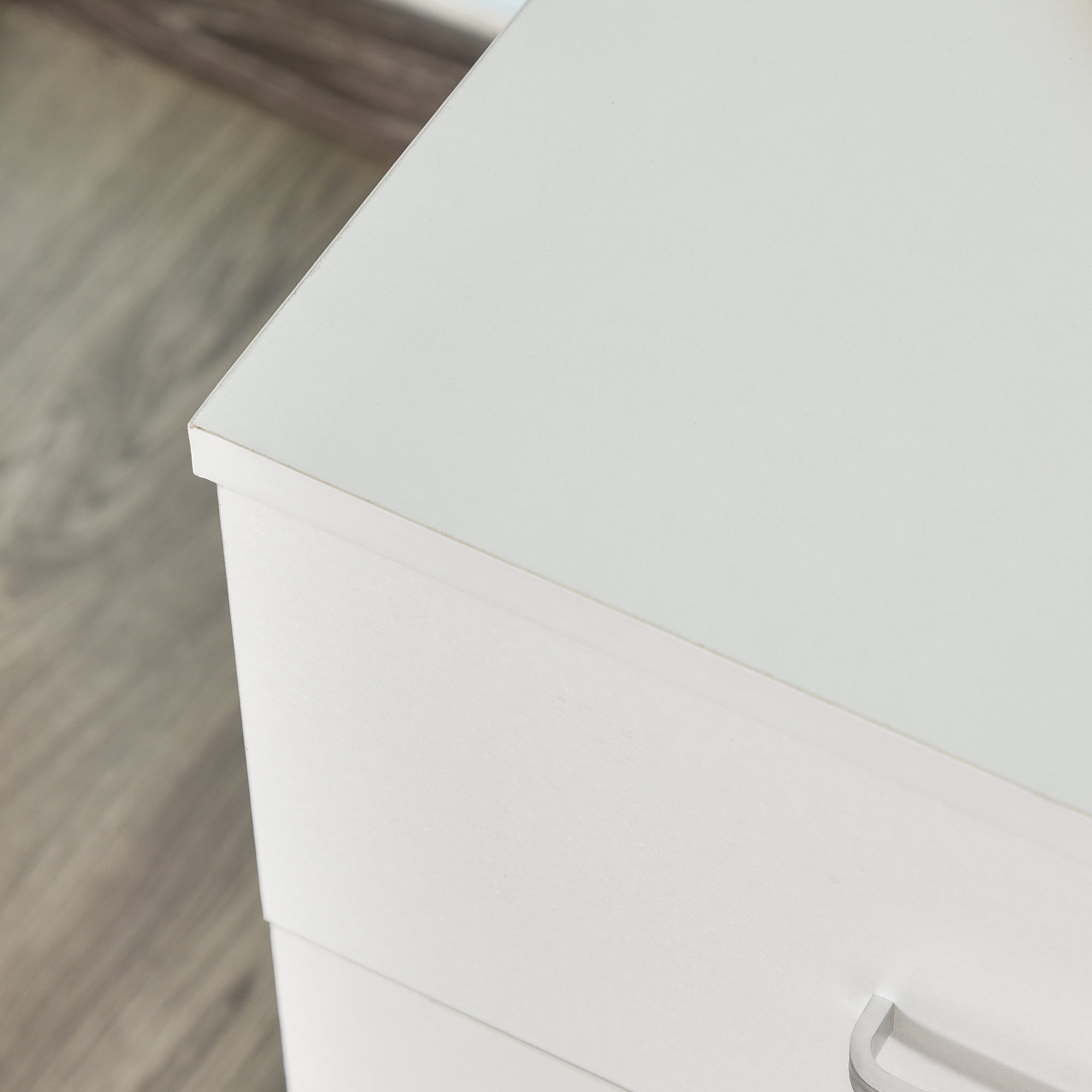 Vinsetto 2 Drawer File Cabinet with Lock and Keys, Mobile Vertical Filing Cabinet with Wheels and Drawers, Home Office Cabinet, White