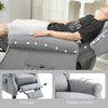 HOMCOM Massage Recliner Chair for Living Room, Push Back Recliner Sofa, Wingback Reclining Chair with Extendable Footrest, Remote Control, Side Pockets, Grey