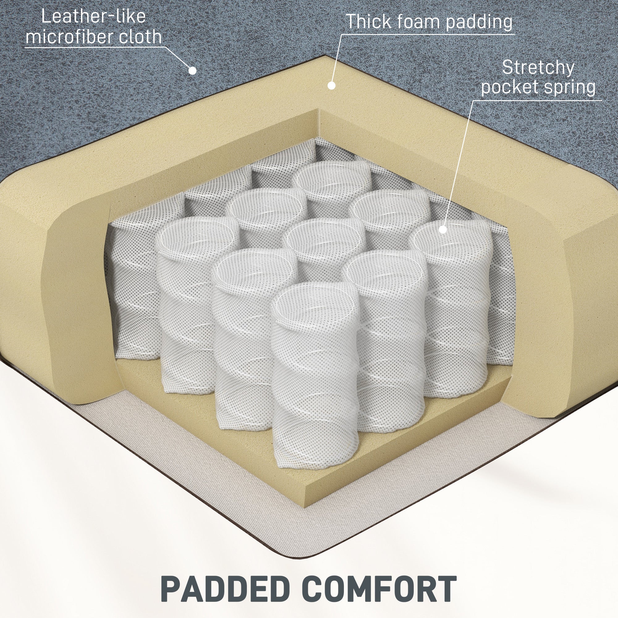 HOMCOM Vibration Massage Recliner Chair, Manual Microfibre Reclining Chair for Living Room with Side Pockets, Footrest, Remote, Easy Assembly, Blue