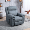 HOMCOM Vibration Massage Recliner Chair, Manual Microfibre Reclining Chair for Living Room with Side Pockets, Footrest, Remote, Easy Assembly, Blue