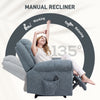 HOMCOM Vibration Massage Recliner Chair, Manual Microfibre Reclining Chair for Living Room with Side Pockets, Footrest, Remote, Easy Assembly, Blue