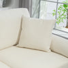HOMCOM Changeable Sectional Sofa with Chaise Lounge, Modern 4-Seater Couch with Pillows, Wooden Legs, L-Shape Corner Sofa for Living Room, Cream White
