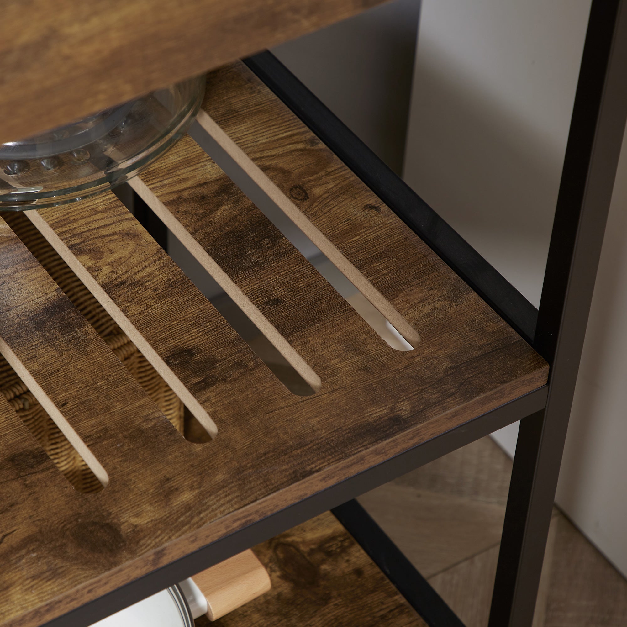 HOMCOM Industrial Kitchen Island with Storage, Kitchen Cart with Drawers, Storage Shelves, Towel Rack, Metal Frame for Dining Room, Living Room,Rustic Brown