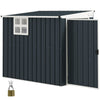 Outsunny 4' x 6' Outdoor Storage Shed, Metal Garden Shed with Window, 2 Vents and Lockable Door for Backyard, Garden, Lawn, Dark Grey