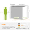 Outsunny 4' x 6' Outdoor Storage Shed, Metal Garden Shed with Window, 2 Vents and Lockable Door for Backyard, Garden, Lawn, Dark Grey