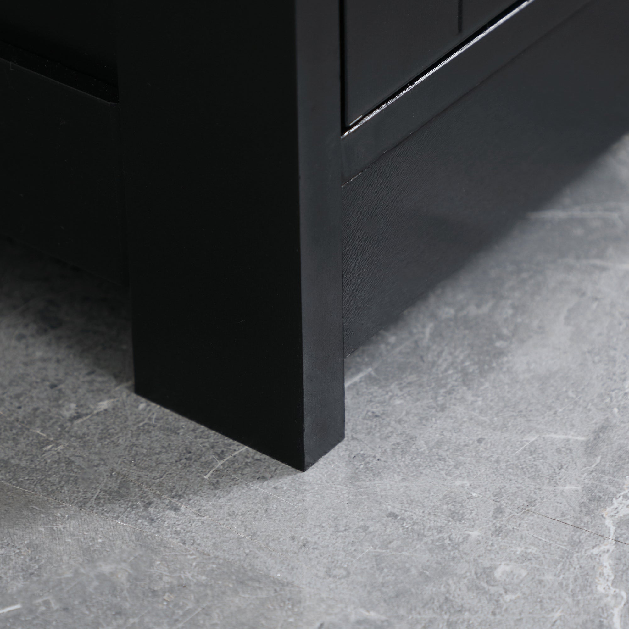 HOMCOM Under Sink Bathroom Cabinet with 2 Doors and Shelf, Pedestal Sink Bathroom Vanity Furniture, Black