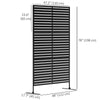 Outsunny Metal Outdoor Privacy Screen, Decorative Outdoor Divider with Stand and Expansion Screws, Freestanding Privacy Panel for Garden Backyard Deck Pool Hot Tub, Black