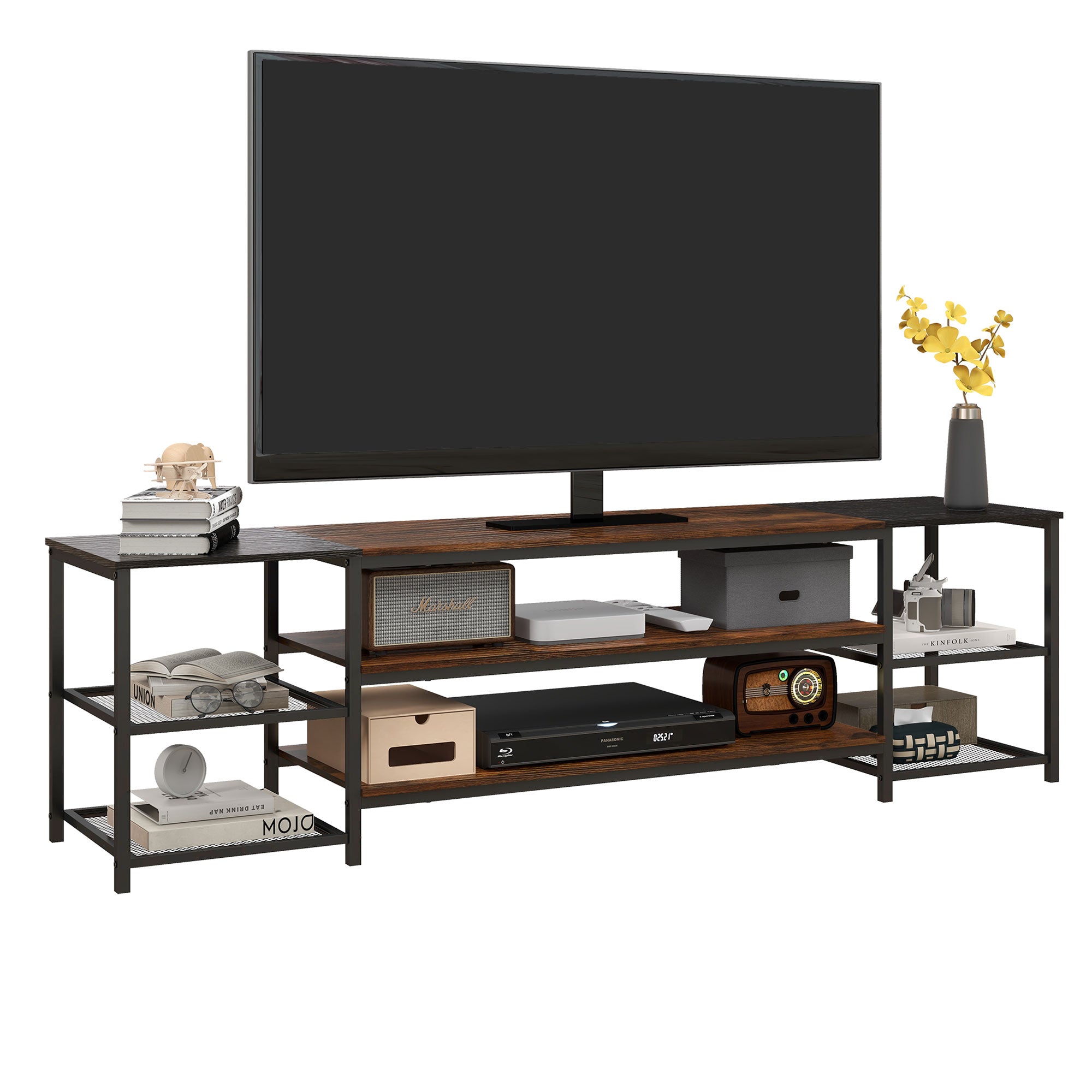 HOMCOM Industrial TV Cabinet for TVs Up to 80