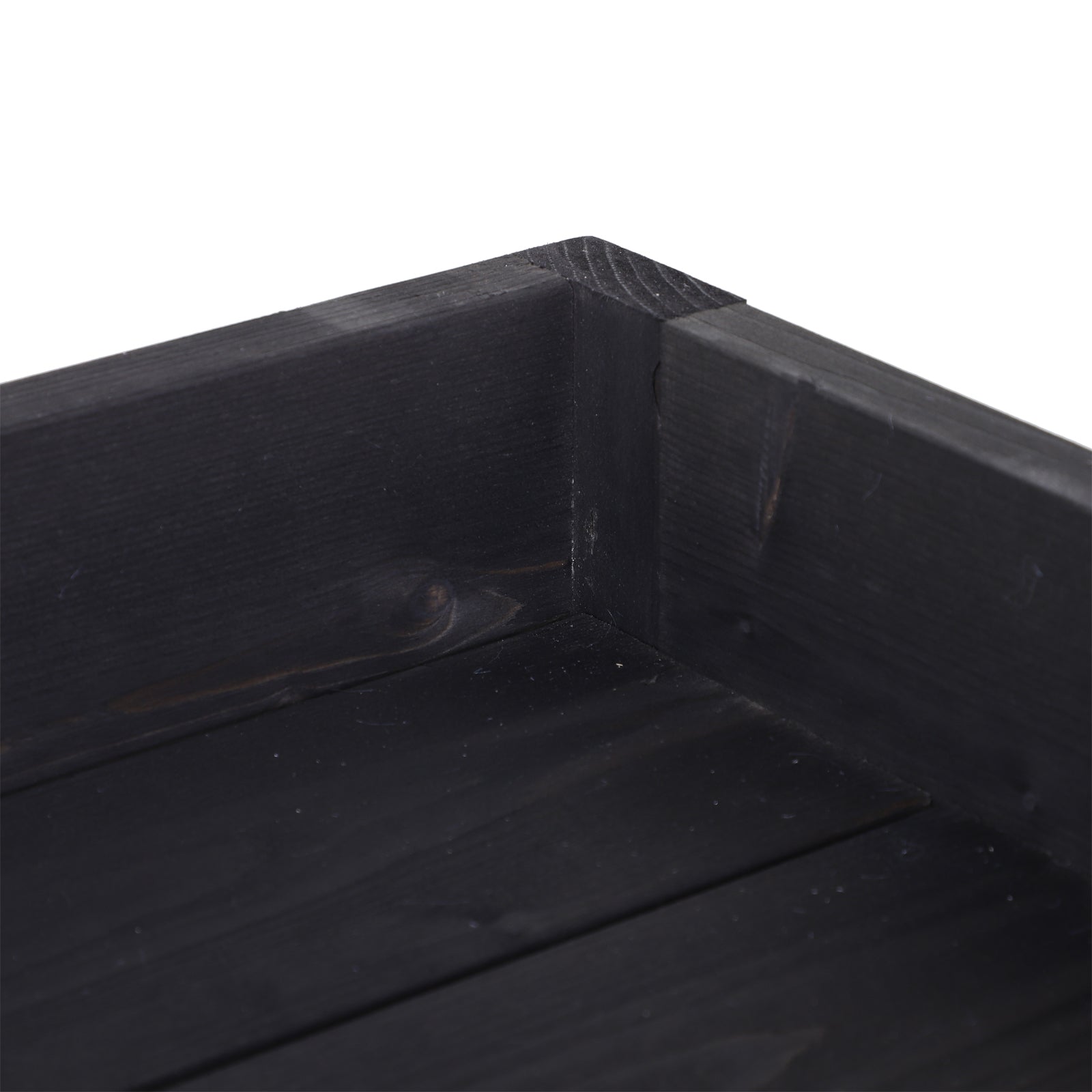 PawHut Wooden Elevated Dog Sofa Pet Bed Cat Kitten Lounger with Cushion Soft Comfortable Lightweight Black 62 x 54 x 15 cm