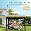 Outsunny 9.8' x 9.8' Gazebo Replacement Canopy, Gazebo Top Cover with Double Vented Roof for Garden Patio Outdoor TOP ONLY, Beige