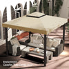 Outsunny 9.8' x 9.8' Gazebo Replacement Canopy, Gazebo Top Cover with Double Vented Roof for Garden Patio Outdoor TOP ONLY, Beige