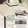 Outsunny 9.8' x 9.8' Gazebo Replacement Canopy, Gazebo Top Cover with Double Vented Roof for Garden Patio Outdoor TOP ONLY, Beige